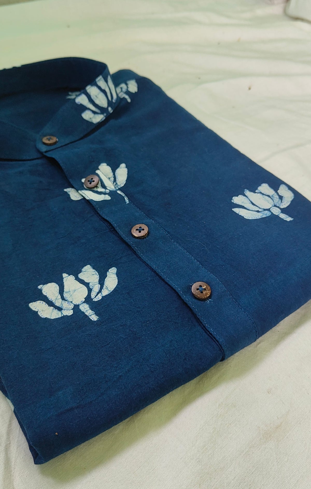 LOTUS INDIGO KHADI COTTON KURTA