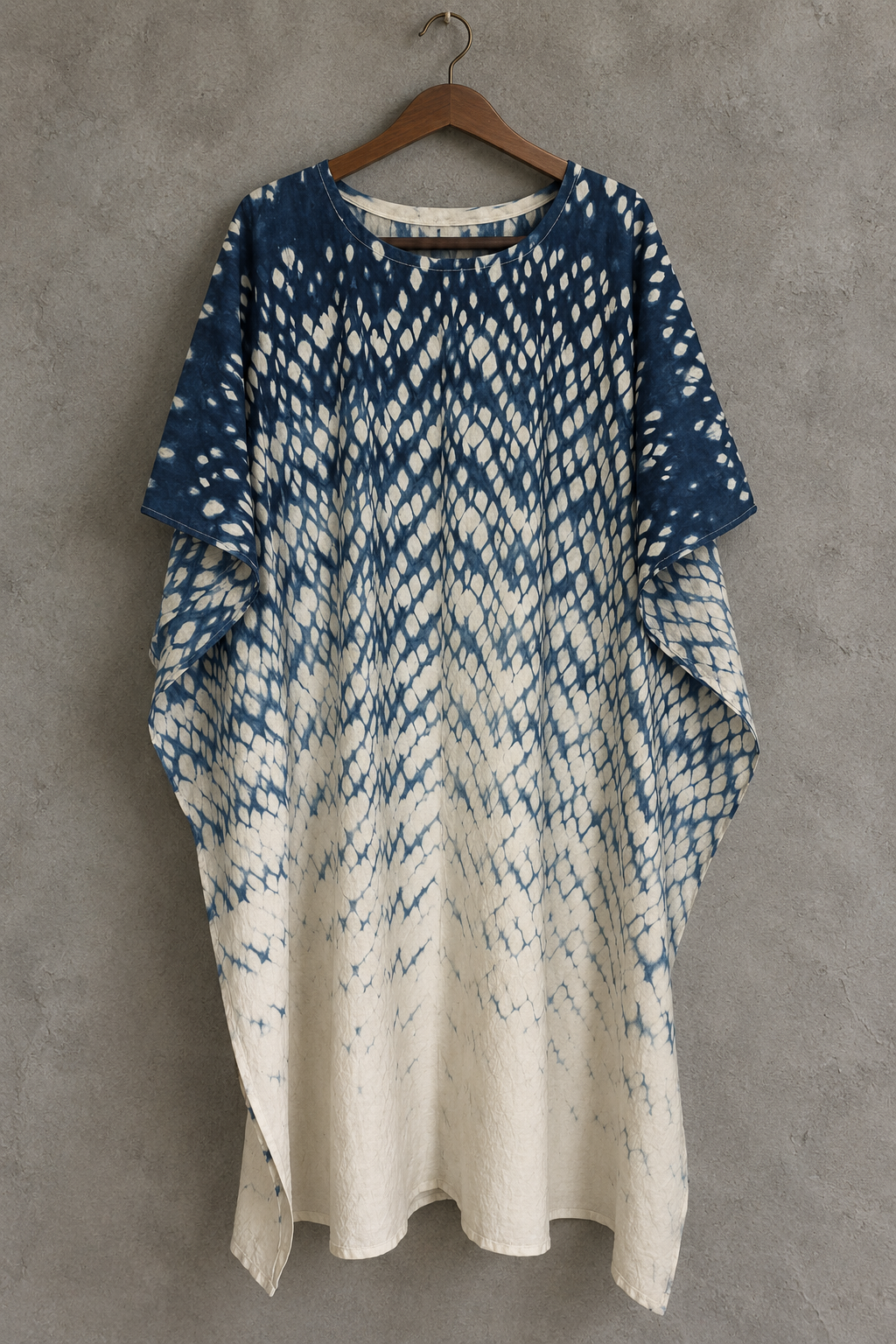 INDIGO SHIBORI KAFTAN