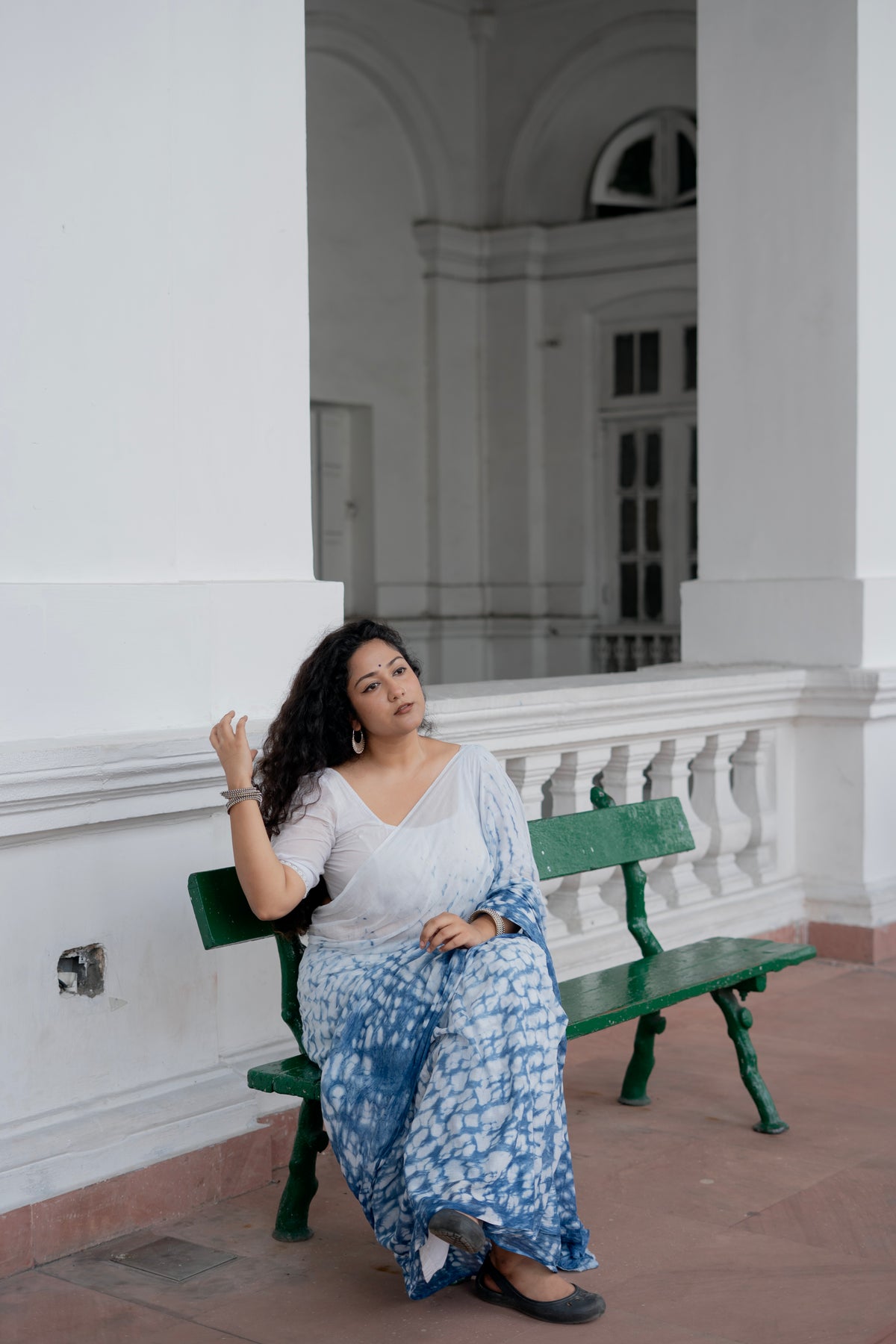 INDIGO DYED SHIBORI SAREE