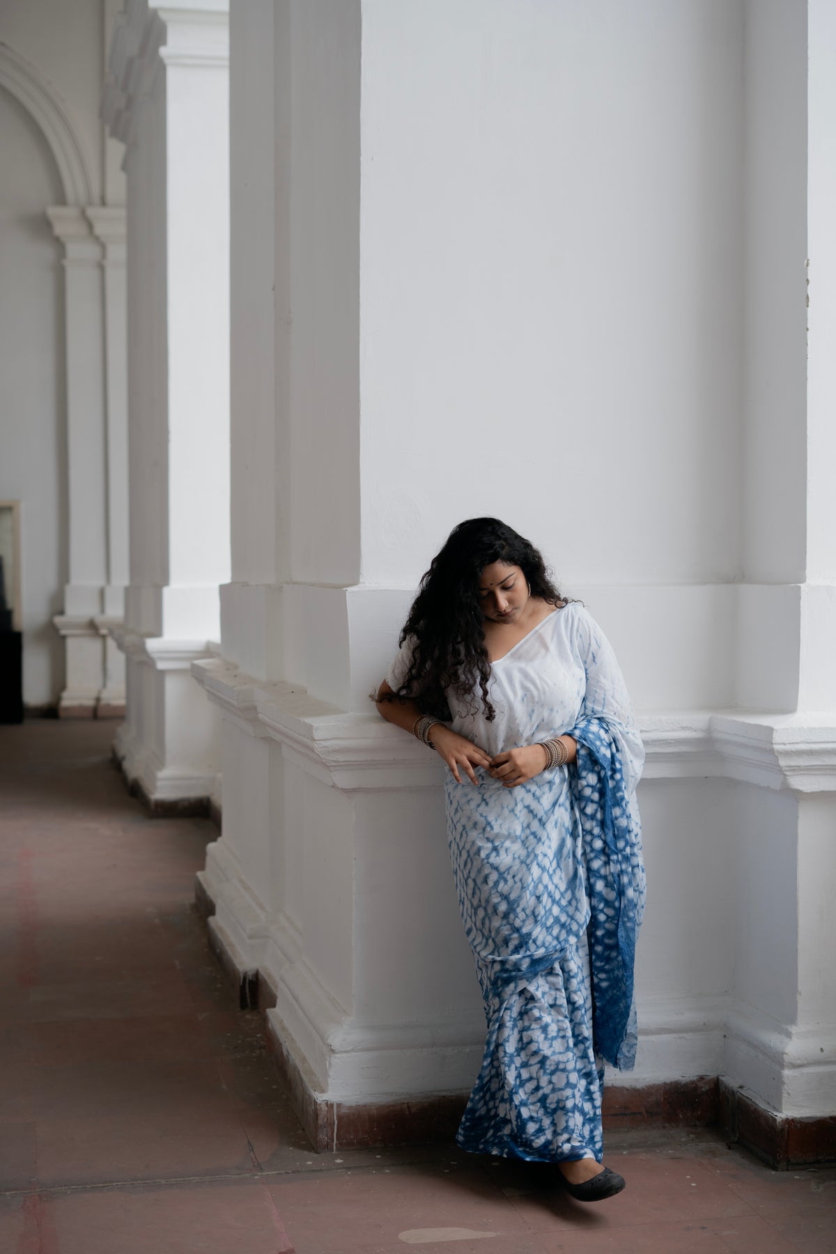INDIGO DYED SHIBORI SAREE