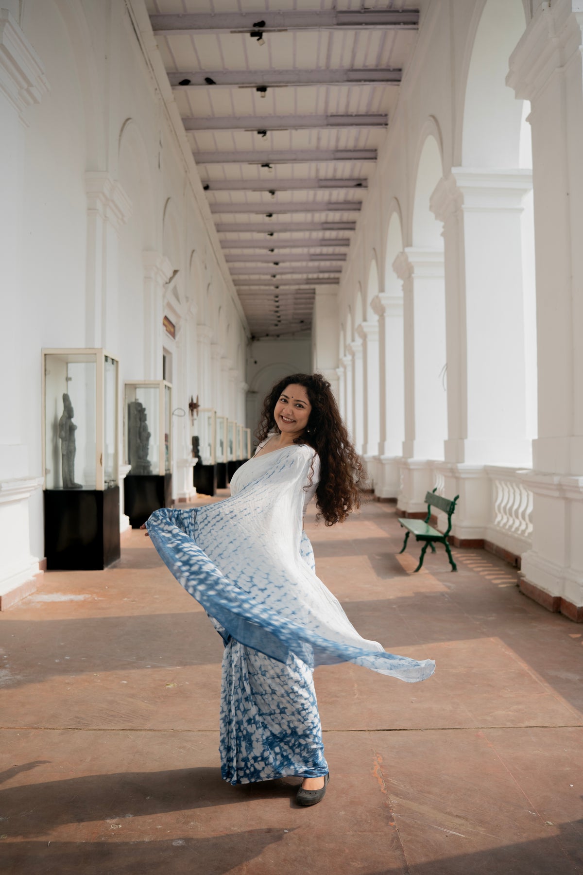 INDIGO DYED SHIBORI SAREE