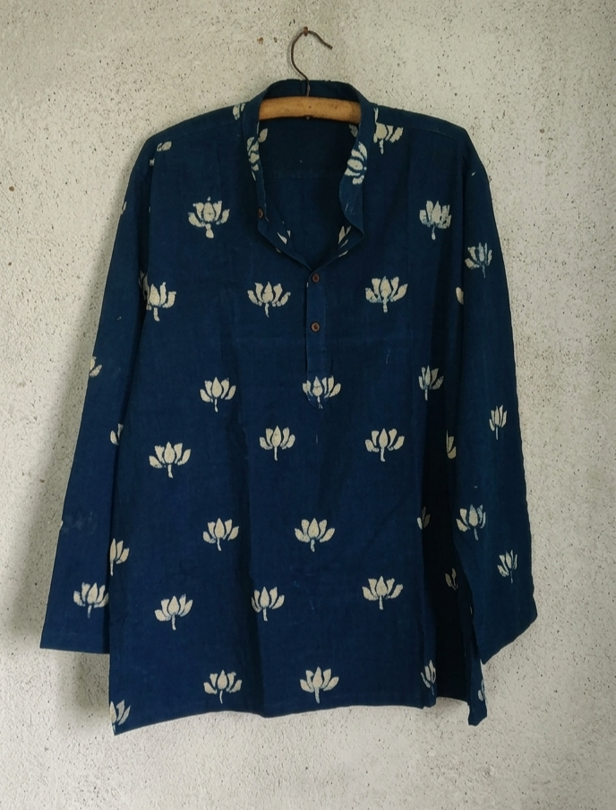 LOTUS INDIGO KHADI COTTON KURTA