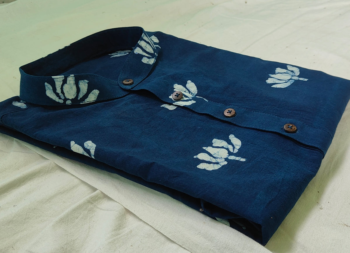 LOTUS INDIGO KHADI COTTON KURTA