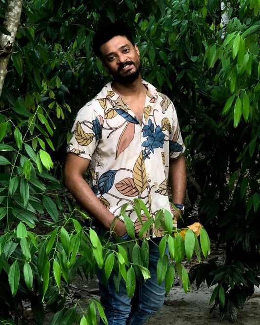 Hand painted cotton shirt